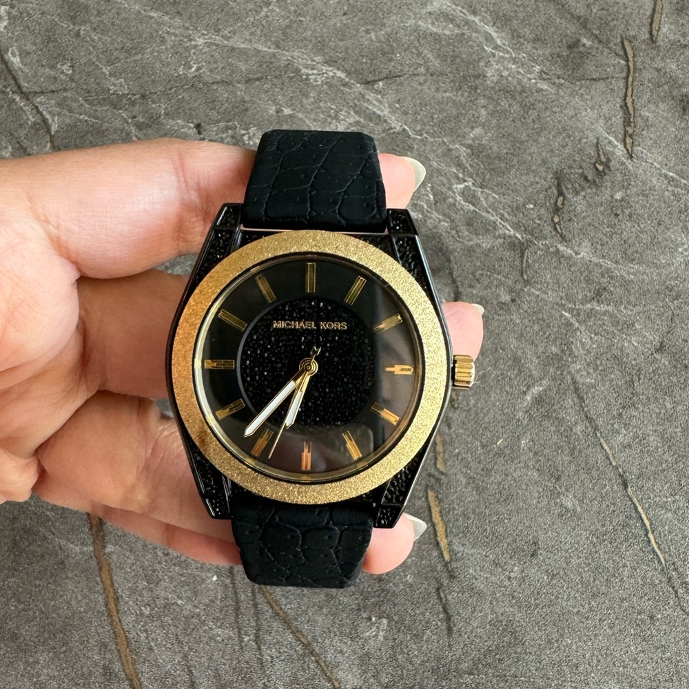 Michael Kors Black Pavé Watch